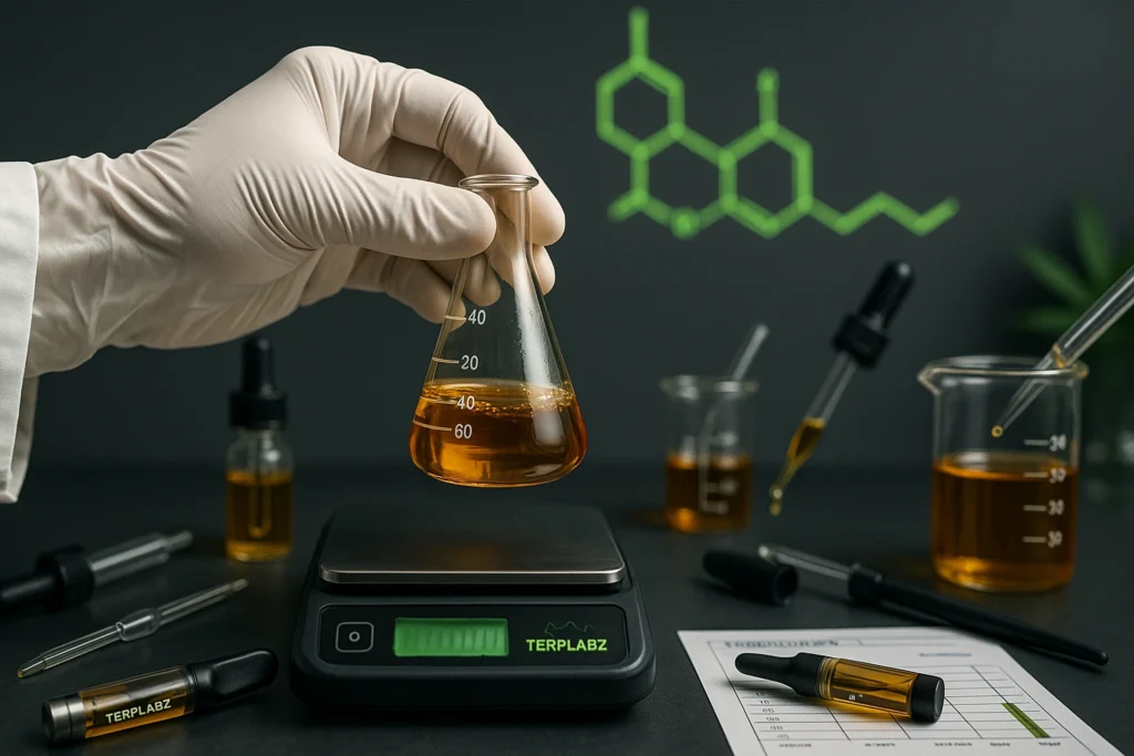 lab works general showing different products and a thc buyers guide