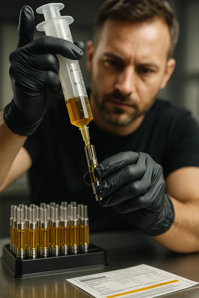 Indica cartridge vape filling