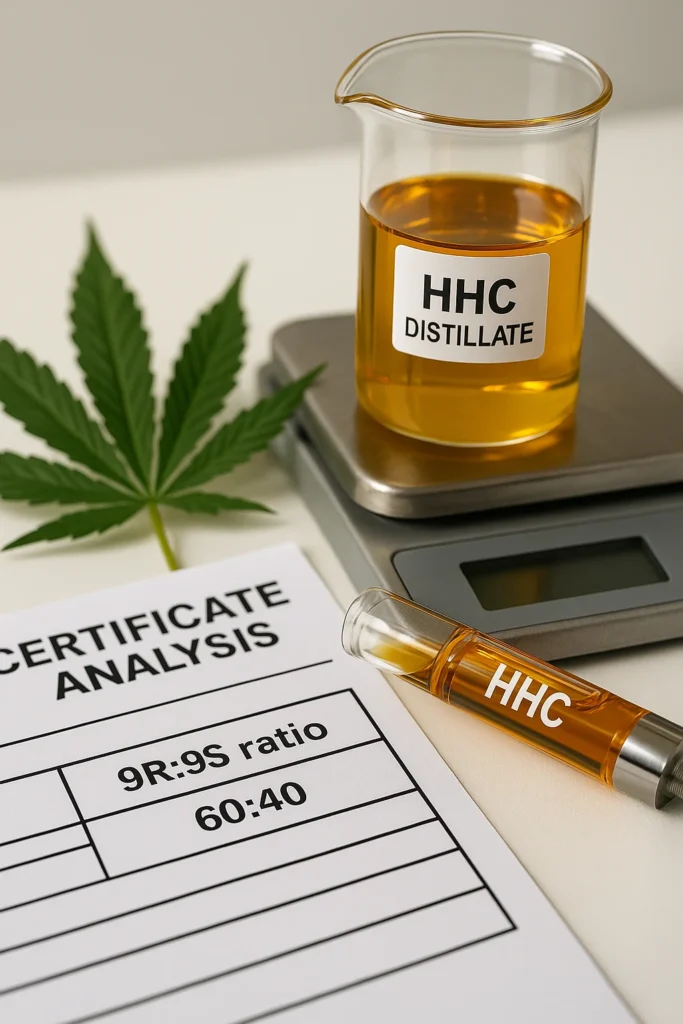 HHC oil showcasing its COA