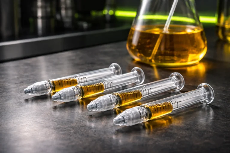 syringes with distillate